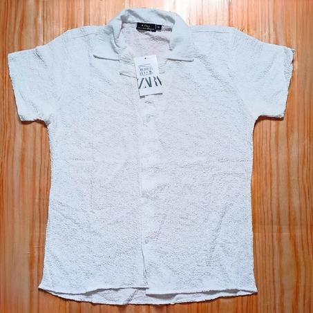 قميص وسروال قصير صيفي باللون الأبيض Chemise