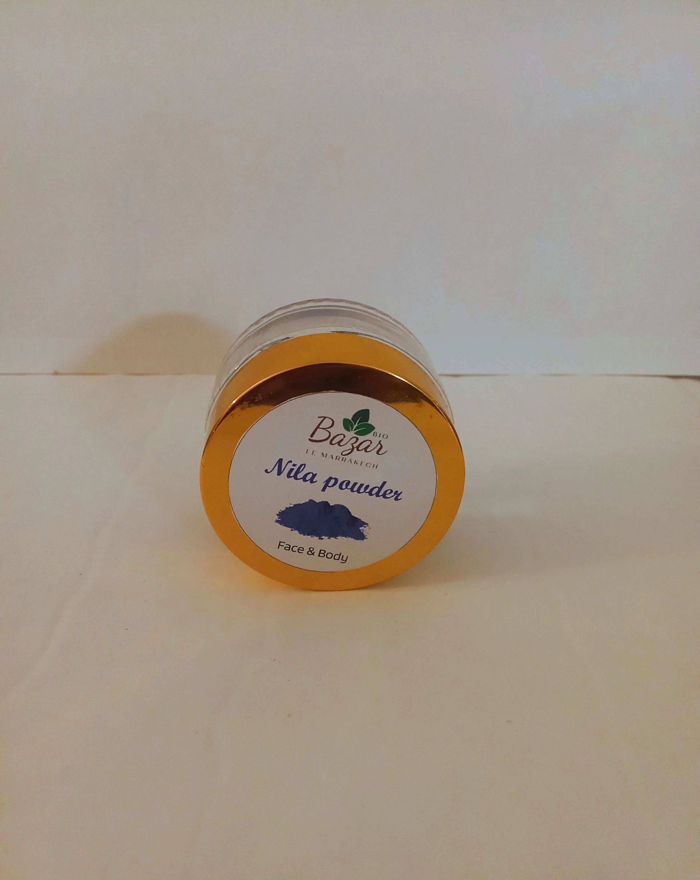 Poudre de Nila Bleu du Maroc 25g – Pure & Naturelle – Soin Éclaircissant Traditionnel – Qualité Cosmétique – Certifié ISO 22716