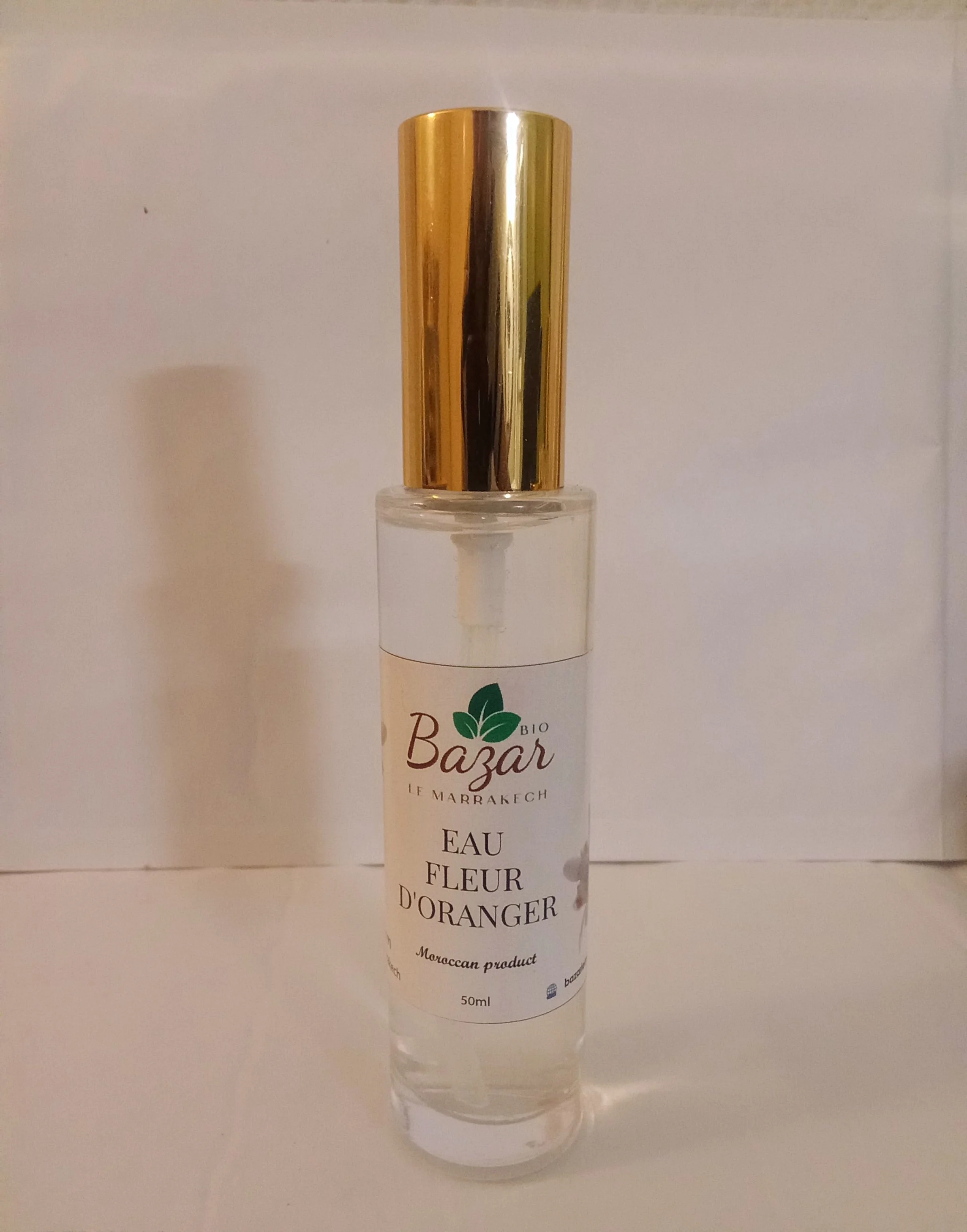 Pure eau fleur d'oranger du Maroc 50 ml Certifié ISO 22716
