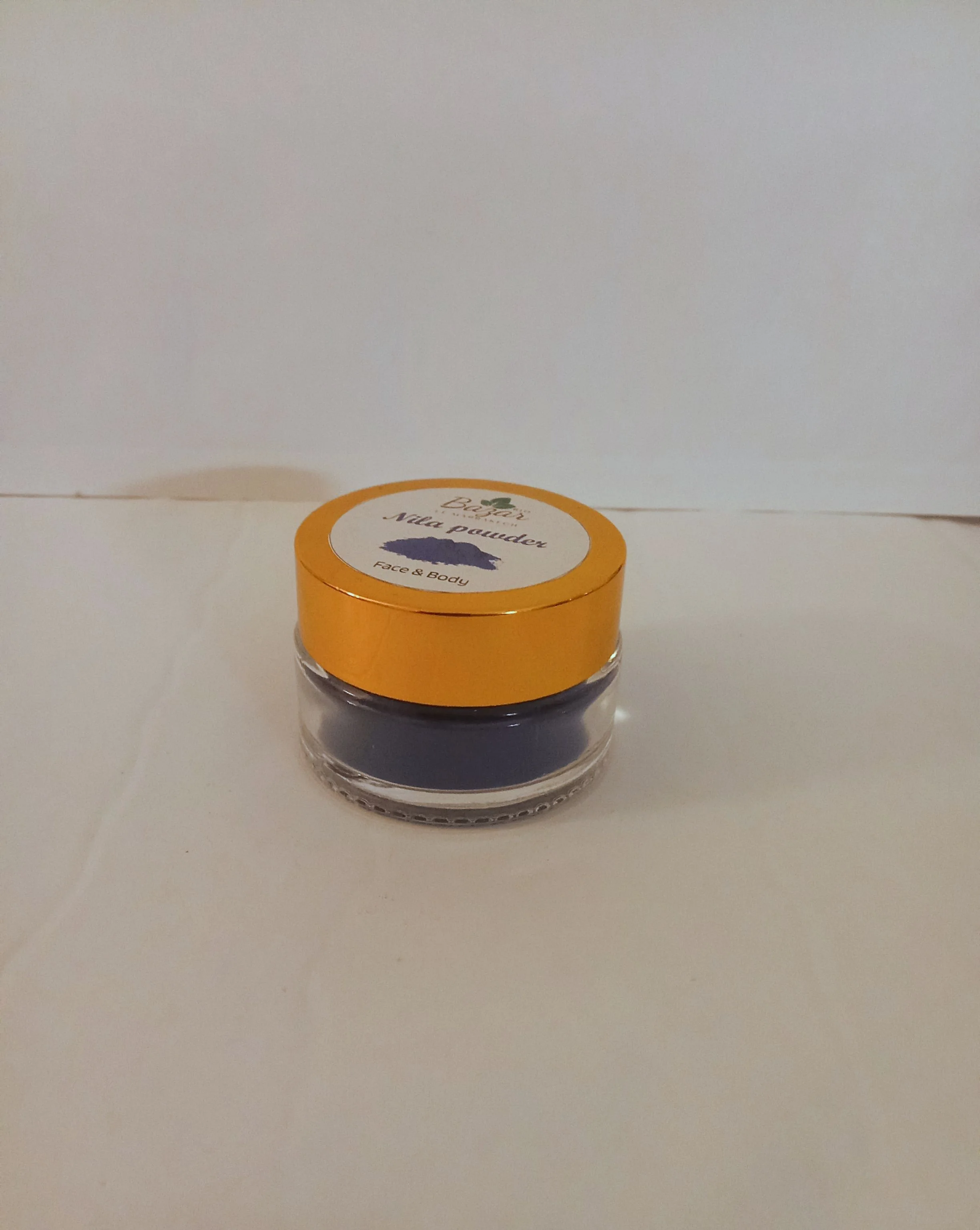 Poudre de Nila Bleu du Maroc 25g – Pure & Naturelle – Soin Éclaircissant Traditionnel – Qualité Cosmétique – Certifié ISO 22716