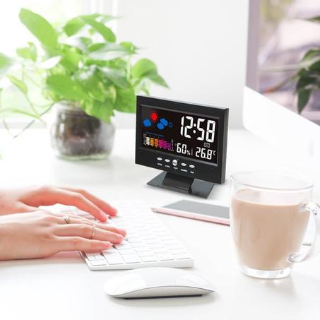 ⏰⏰ Promotion du dernier jour 50% 🔥 Moniteur numérique de température et d'humidité à LED prévisions météo compteur à LED réveil