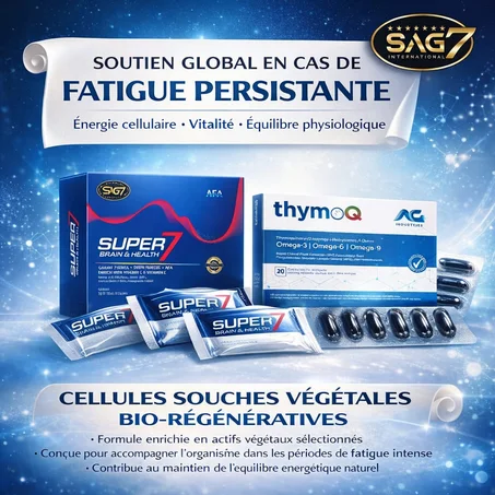 Énergie Totale & Vitalité Durable – Solution Nutritionnelle Avancée contre la Fatigue Persistante avec SUPER7 & THYMOQ