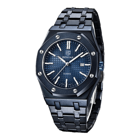 BENYAR – BY-5156VB – Montre quartz avec bracelet en acier inoxydable – Bleu