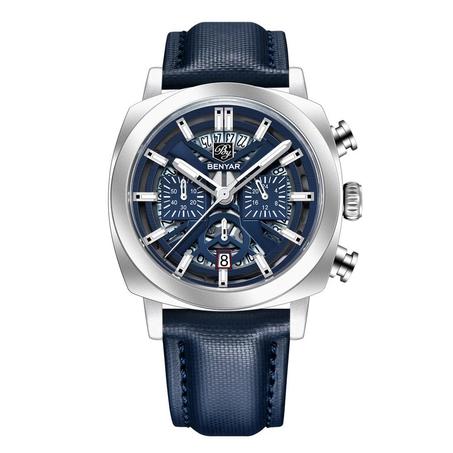 BENYAR Top Brand New Men Watches Leather Strap Luxury Waterproof