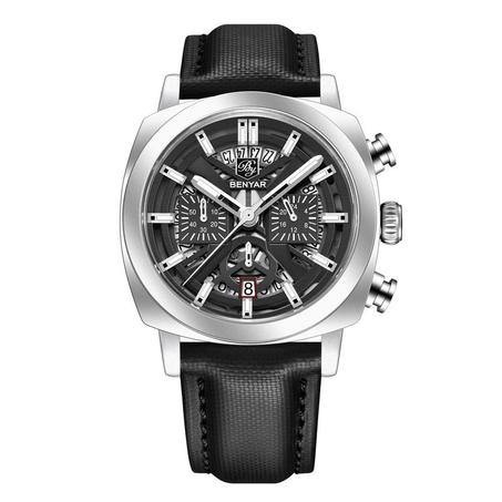BENYAR Top Brand New Men Watches Leather Strap Luxury Waterproof