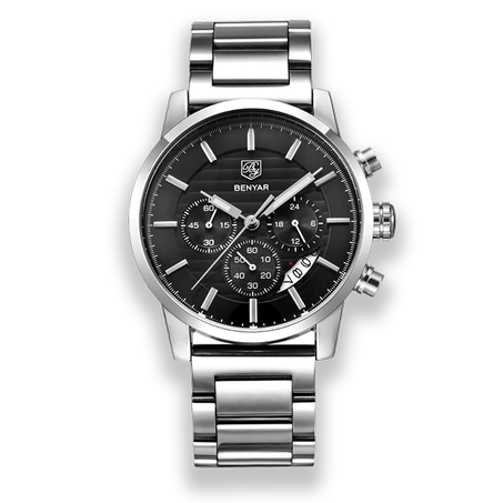 BENYAR-montre à Quartz pour hommes, modèle de luxe, bracelet en cuir militaire, chronographe, Top 5104, tendance décontracté
