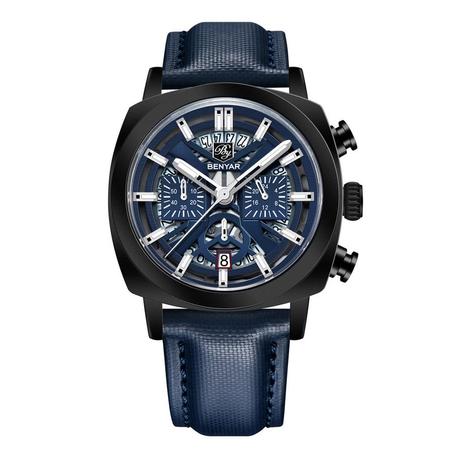 BENYAR Top Brand New Men Watches Leather Strap Luxury Waterproof
