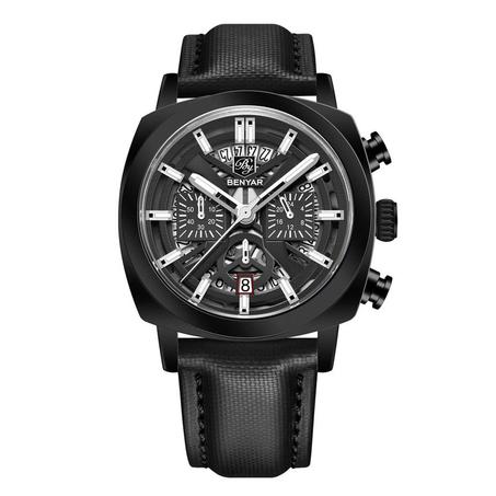BENYAR Top Brand New Men Watches Leather Strap Luxury Waterproof
