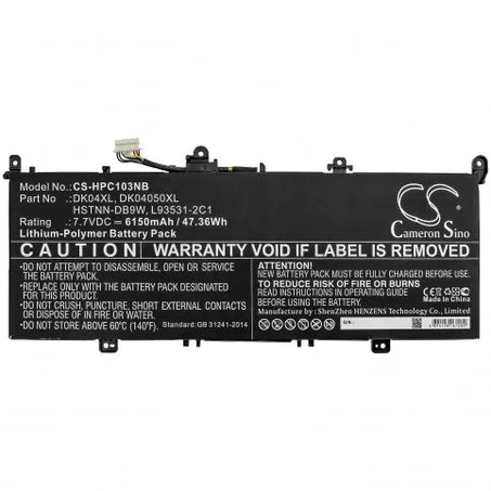 Batterie pour ordinateur portable hp elite c1030 chromebook