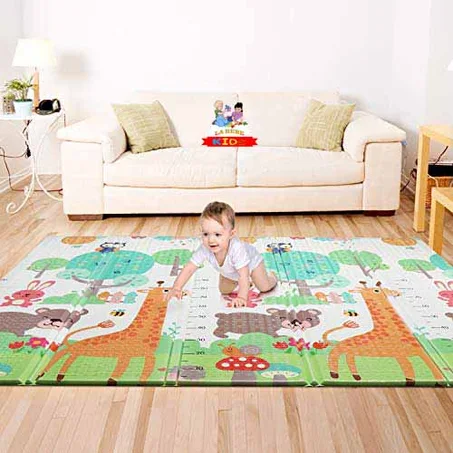 سجادة لعب سميكة قابلة للطي للأطفال الرضع ، مقاومة للصدمات ، 200x180x1 سم