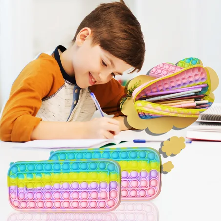 مقلمة POP IT مطاطية تقوم  بازالة التوثر في القسم للاطفال