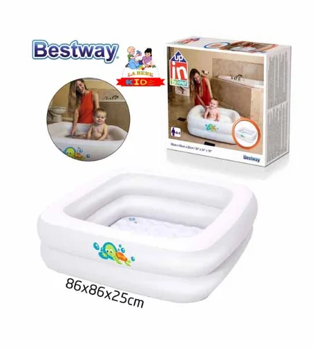 بانيو قابل للنفخ للأطفال من بيست واي 51116، ابيض