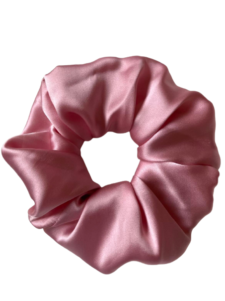 Chouchou en pure soie couleur  Rose