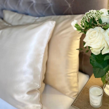 Taie d'oreiller en pure soie couleur Ivoire