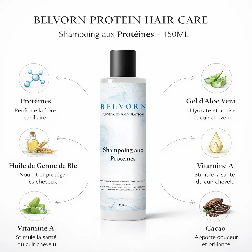 Shampoing aux Protéines BELVORN – 150ml