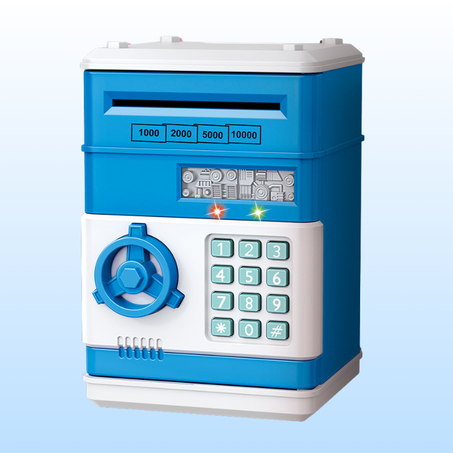 حصالة النقود التفاعلية للأطفال - اللون الأزرق