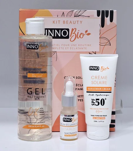 مجموعة INNO Bio المتكاملة: روتين التفتيح والنضارة والحماية (3 في 1)