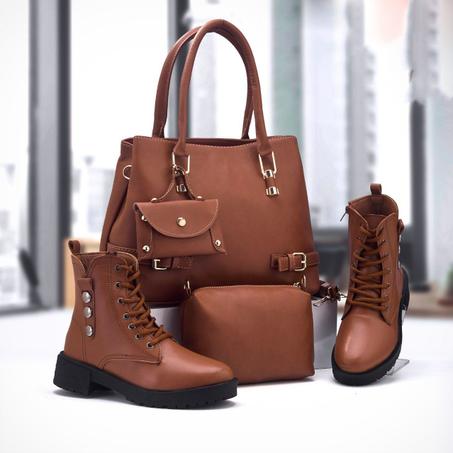 باك نسائي مكون من حقيبة راقية مع بودز بجميع المقاسات