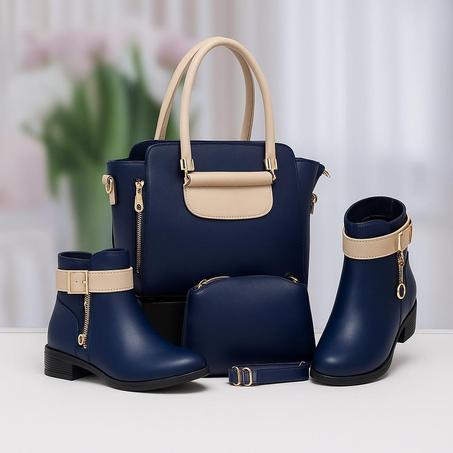 باك نسائي مكون من حقيبة راقية مع بودز بجميع المقاسات