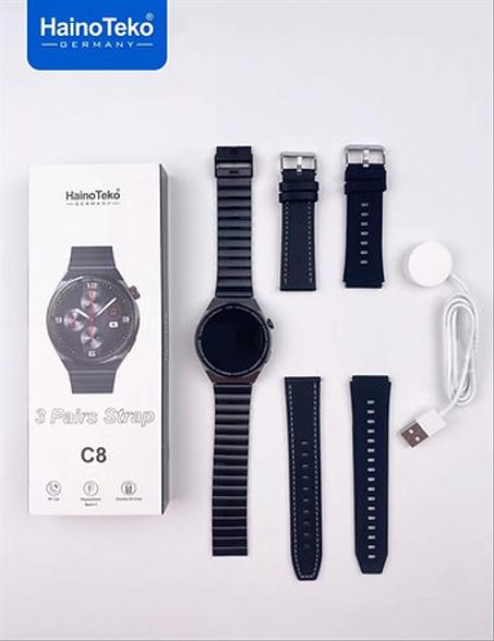 Smart watch Haino Teko Germany C8 Bluetooth call  avec 3 bracelet offert