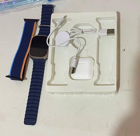 3 في 1 باك الساعه الذكية T55 شاشة AMOLED + سماعات ديجيتال