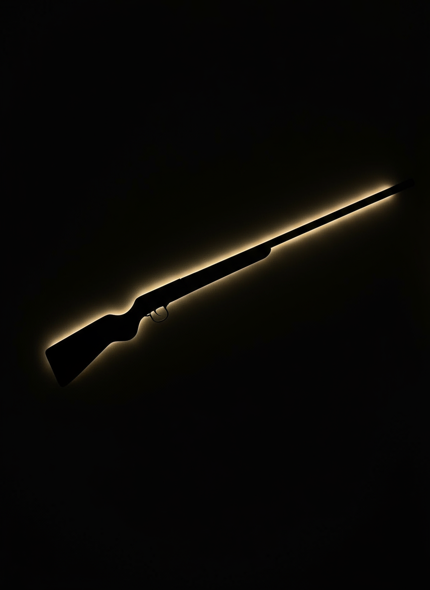 Rifle LED décoratif de 120 cm — design épuré et finition premium.