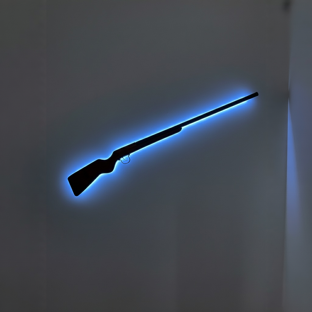 Rifle LED décoratif de 120 cm — design épuré et finition premium.