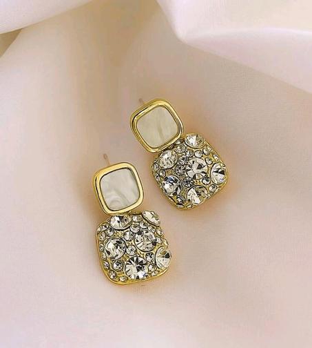Boucle Blanc à strass