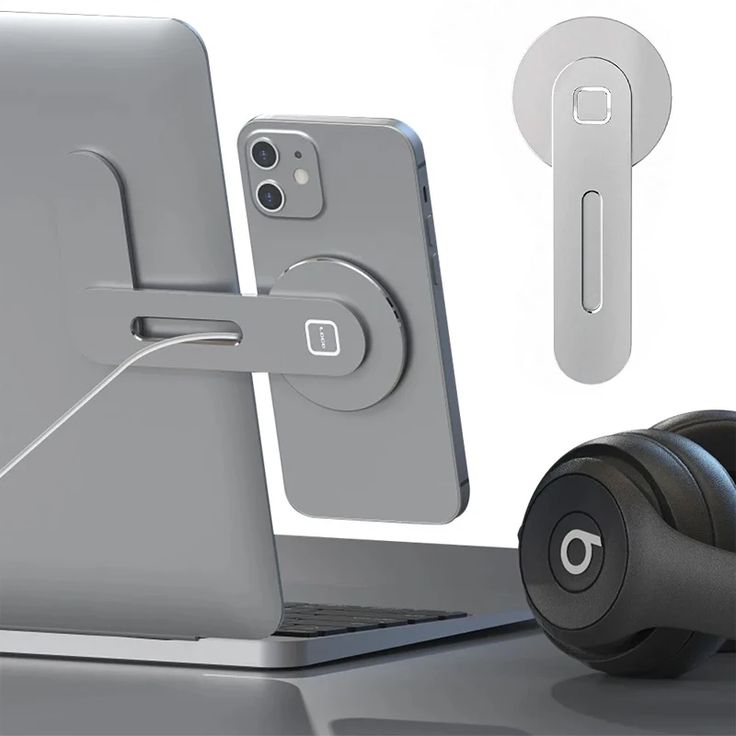 Support pliable de smartphone pour écran PC - Gray