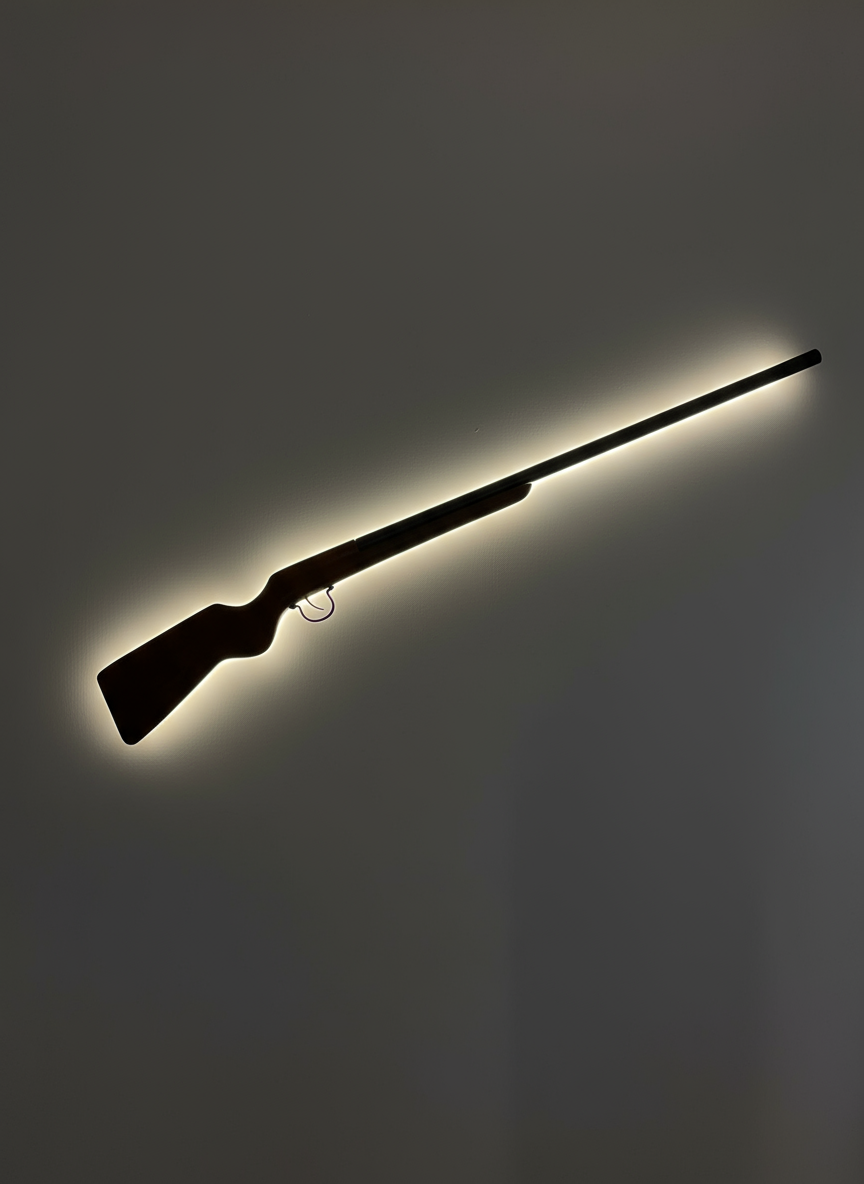Rifle LED décoratif de 120 cm — design épuré et finition premium.