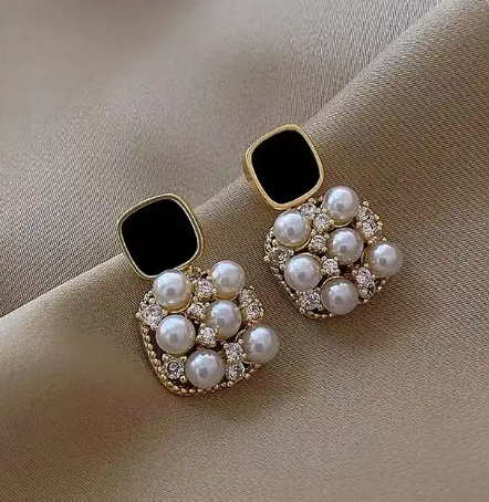 Boucle Noir à strass
