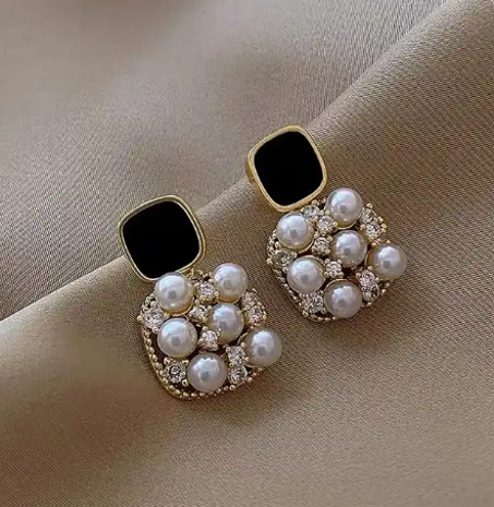 Boucle Noir à strass