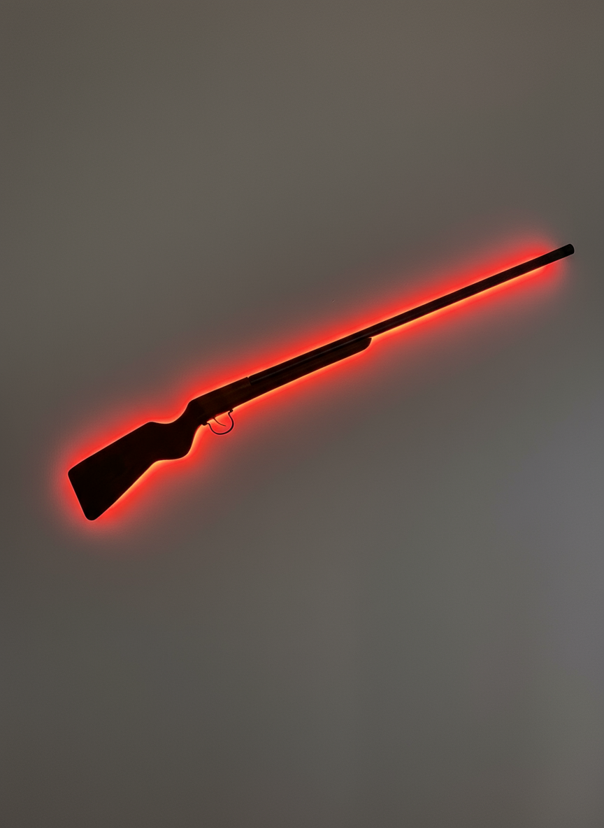 Rifle LED décoratif de 120 cm — design épuré et finition premium.