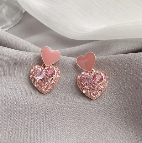 Boucle Rose avec Strass