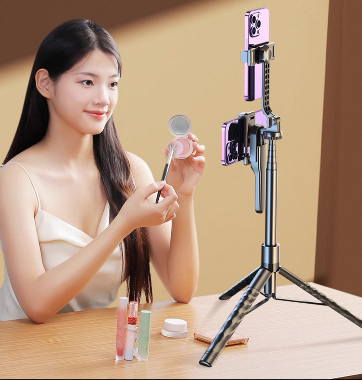 Trépied K28 pour smartphone, idéal pour vidéos et prises de vue stables