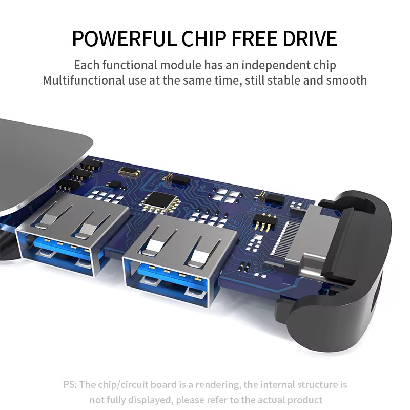 HUB USB-C 6 en 1 – BASIX BX6H