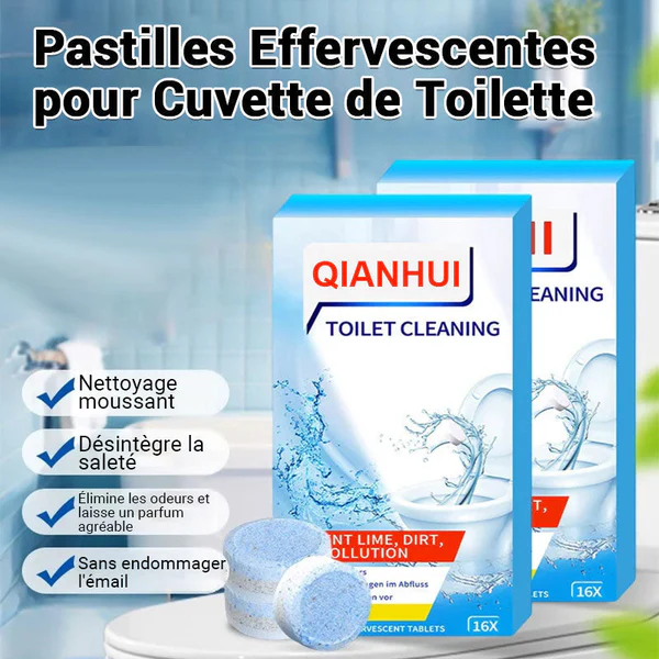🏆✨Achetez-en 3 et obtenez-en 2 gratuitement (5 boîtes)✨🚽 Comprimés effervescents de nettoyage des toilettes - décontamination, tartre urinaire, alcali urinaire et élimination des odeurs