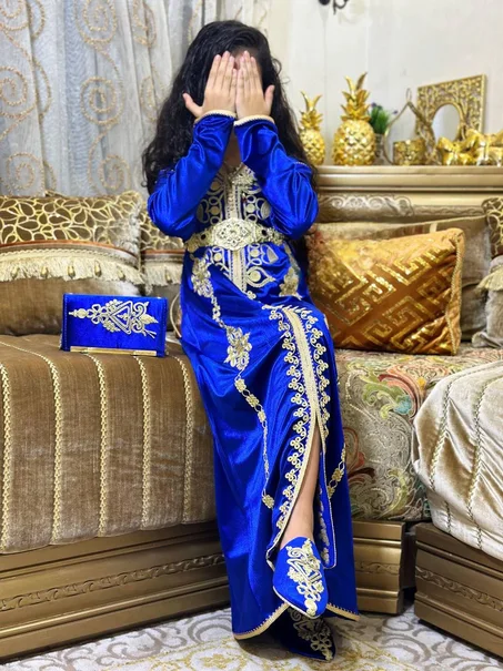 🧿قفطان بنات+صاك+بلغة