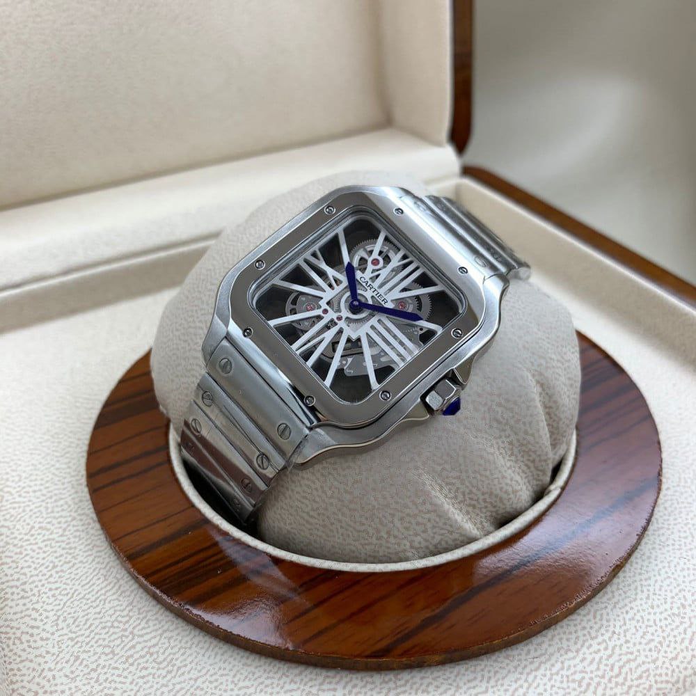 Santos de Cartier skeleton watch