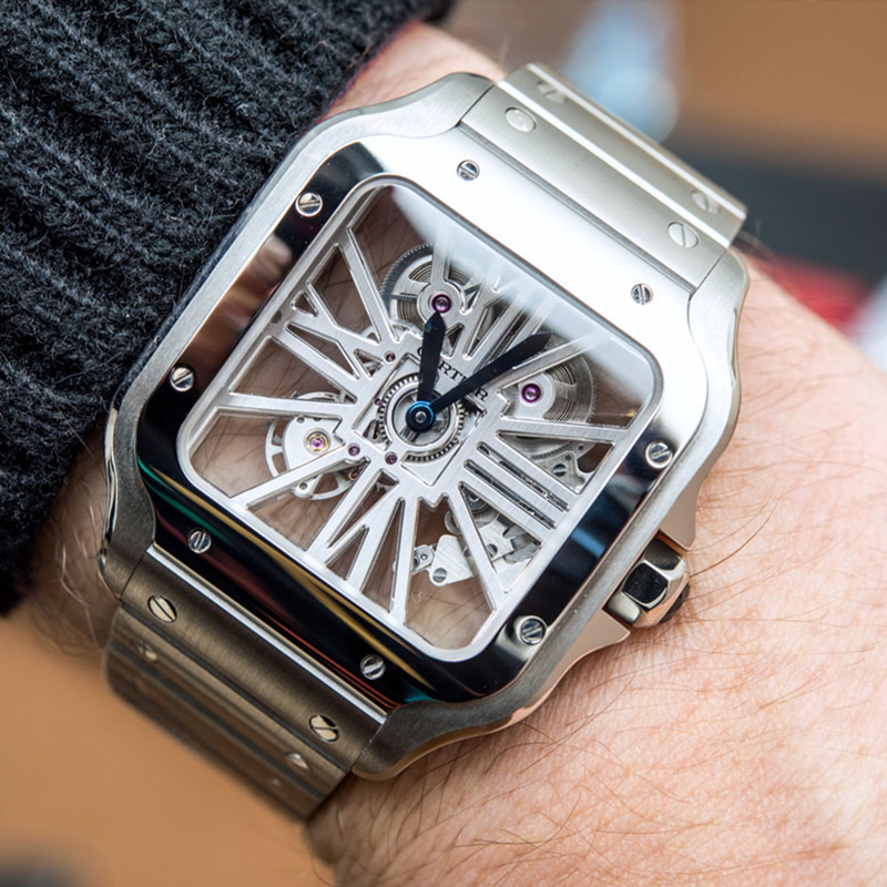 Santos de Cartier skeleton watch