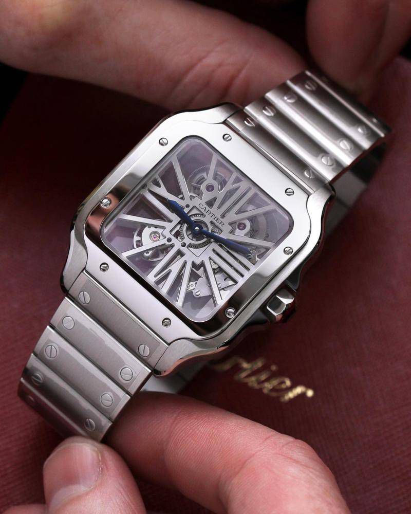 Santos de Cartier skeleton watch