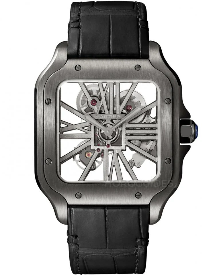 Santos de Cartier Skeleton Strap in leather