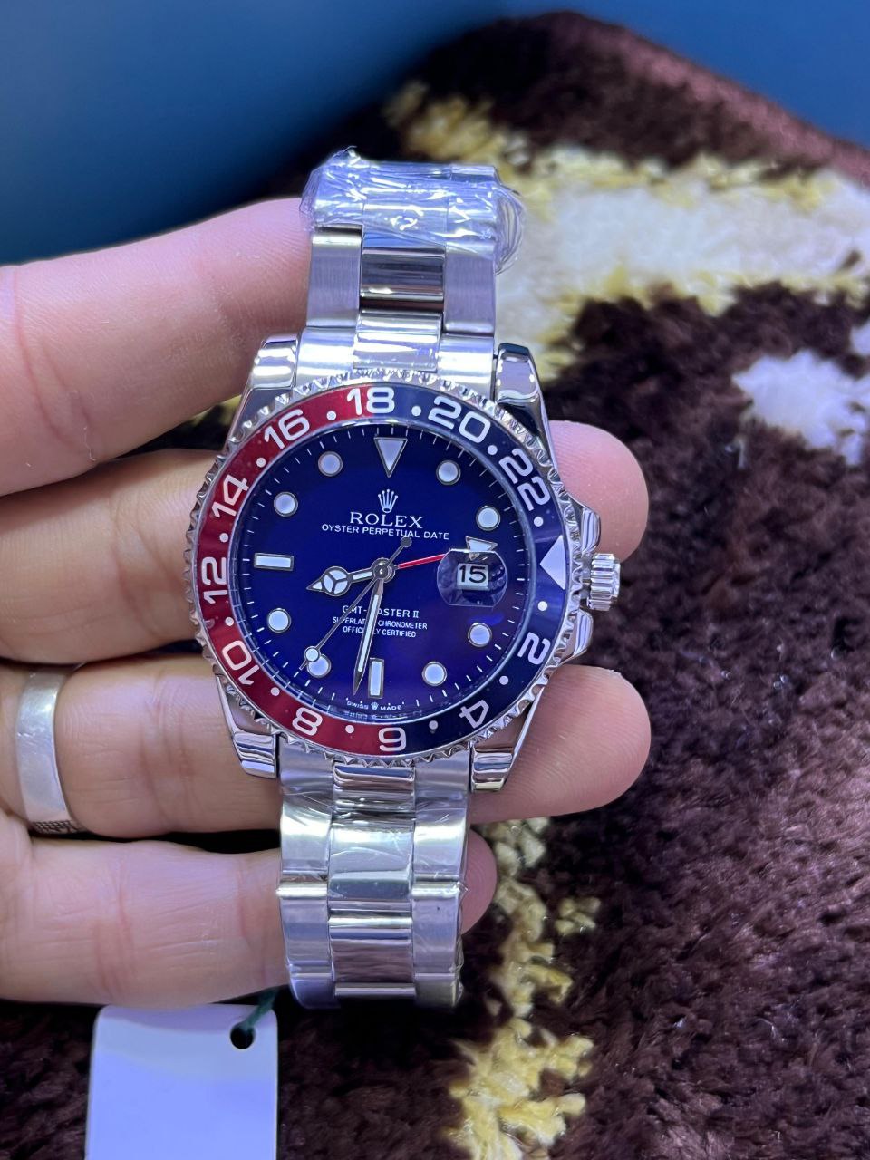 blue red