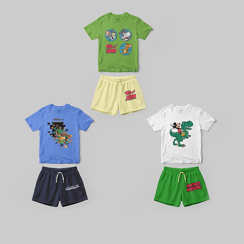Pack 3 Héros : Mickey, Minecraft et Tom and Jerry pour un Style Unique