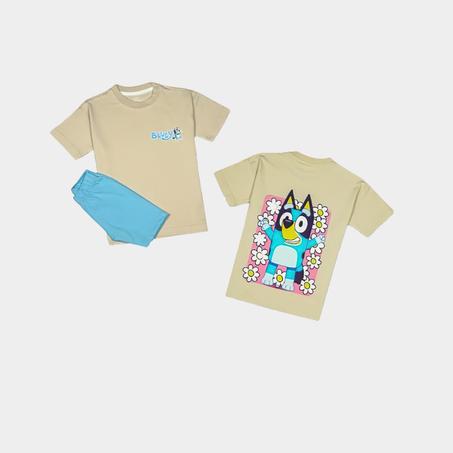 Bluey en Mode Découverte : T-shirt et Short Imprimé pour Filles