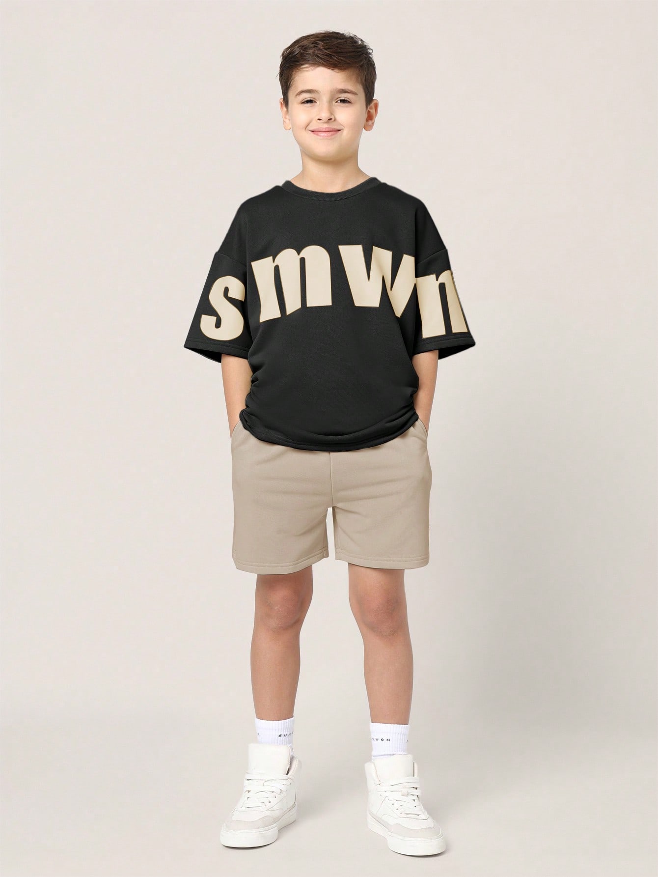 Ensemble de t-shirts assortis pour une tenue de détente confortable pour enfants
