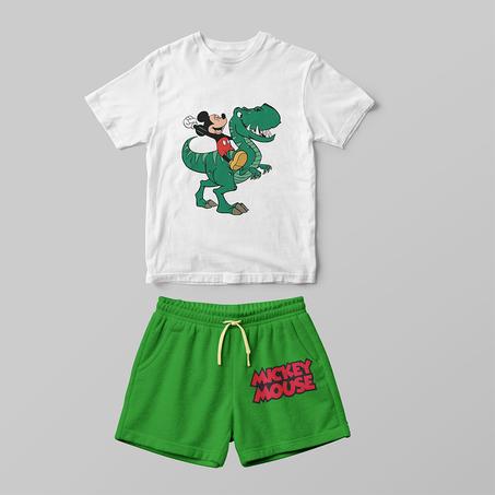 Mickey Mouse Chevauche un Dinosaure pour Enfants