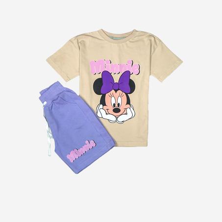 Ensemble T-shirt et Short Minnie Mouse : Élégance pour Filles