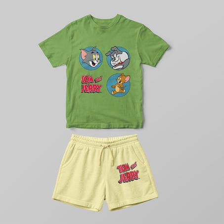 Tom & Jerry en Action : T-shirt et Short Imprimé pour Enfants Dynamiques