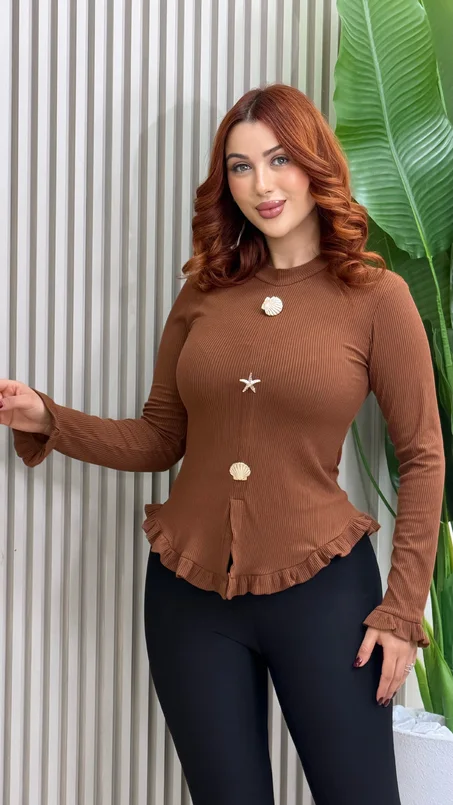 Blouse Mocha Chic